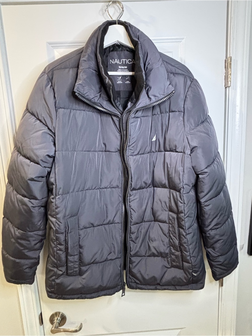 Nautica Men's Slate Gray Quilted Puffer Jacket